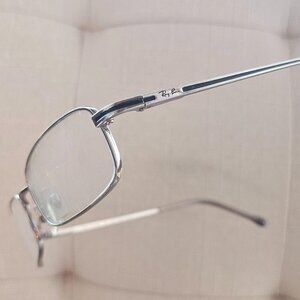 Ray-Ban Kid Young Eyeglasses Titanium Frame Silver Tone RB1008T 46[]17 125 Glass